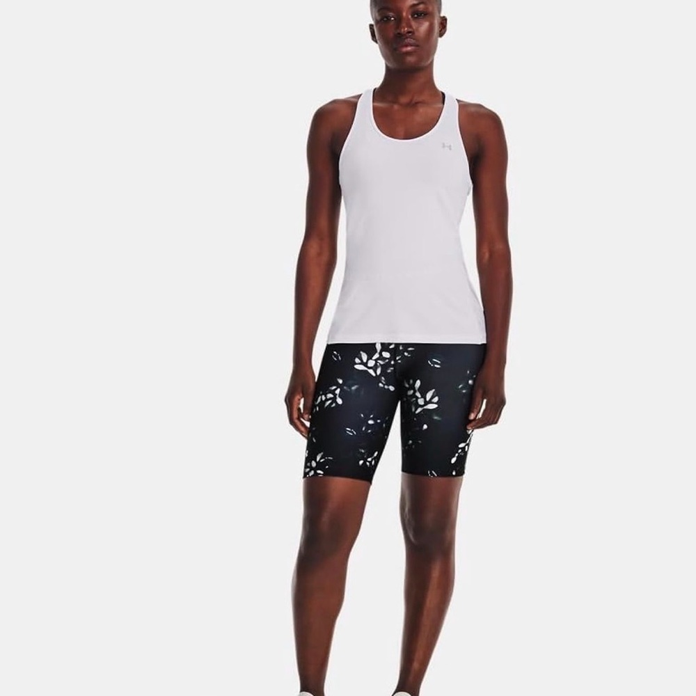 Under Armour Floral Printed, Neutral Biker Shorts